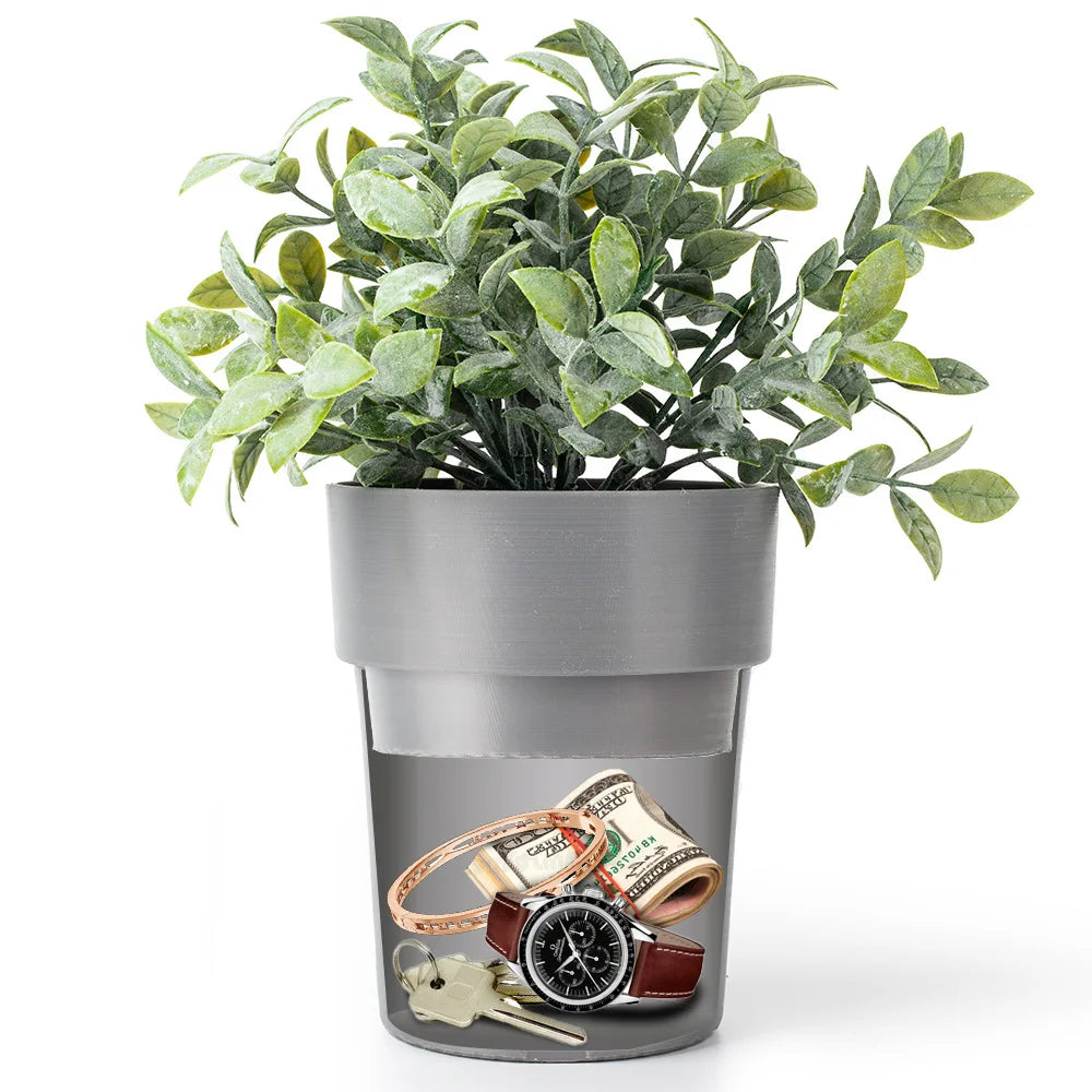 Hidden Flower Pot Safe for Money Storage