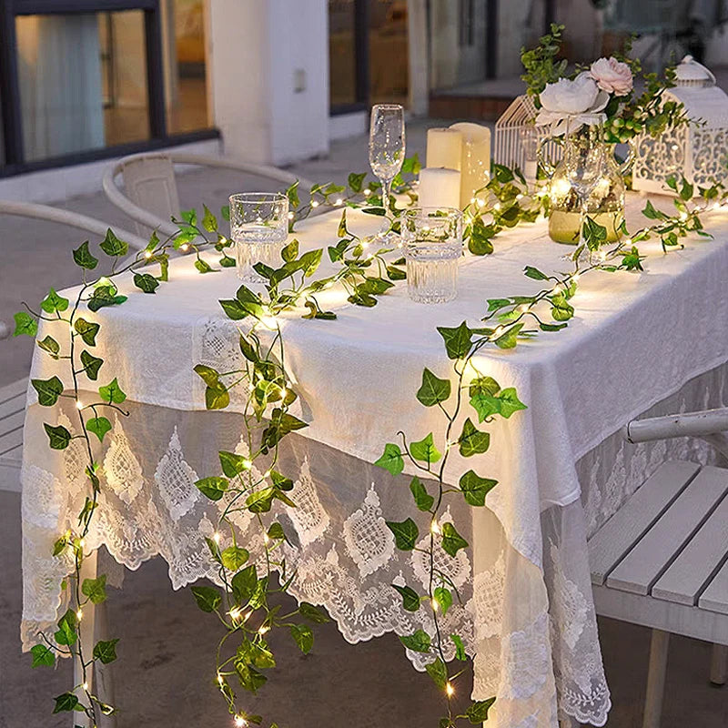 Battery Ivy Vine String Light – Hanging Fake Plant Decor
