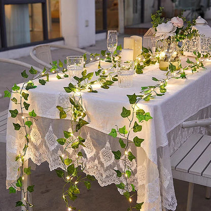 Battery Ivy Vine String Light – Hanging Fake Plant Decor
