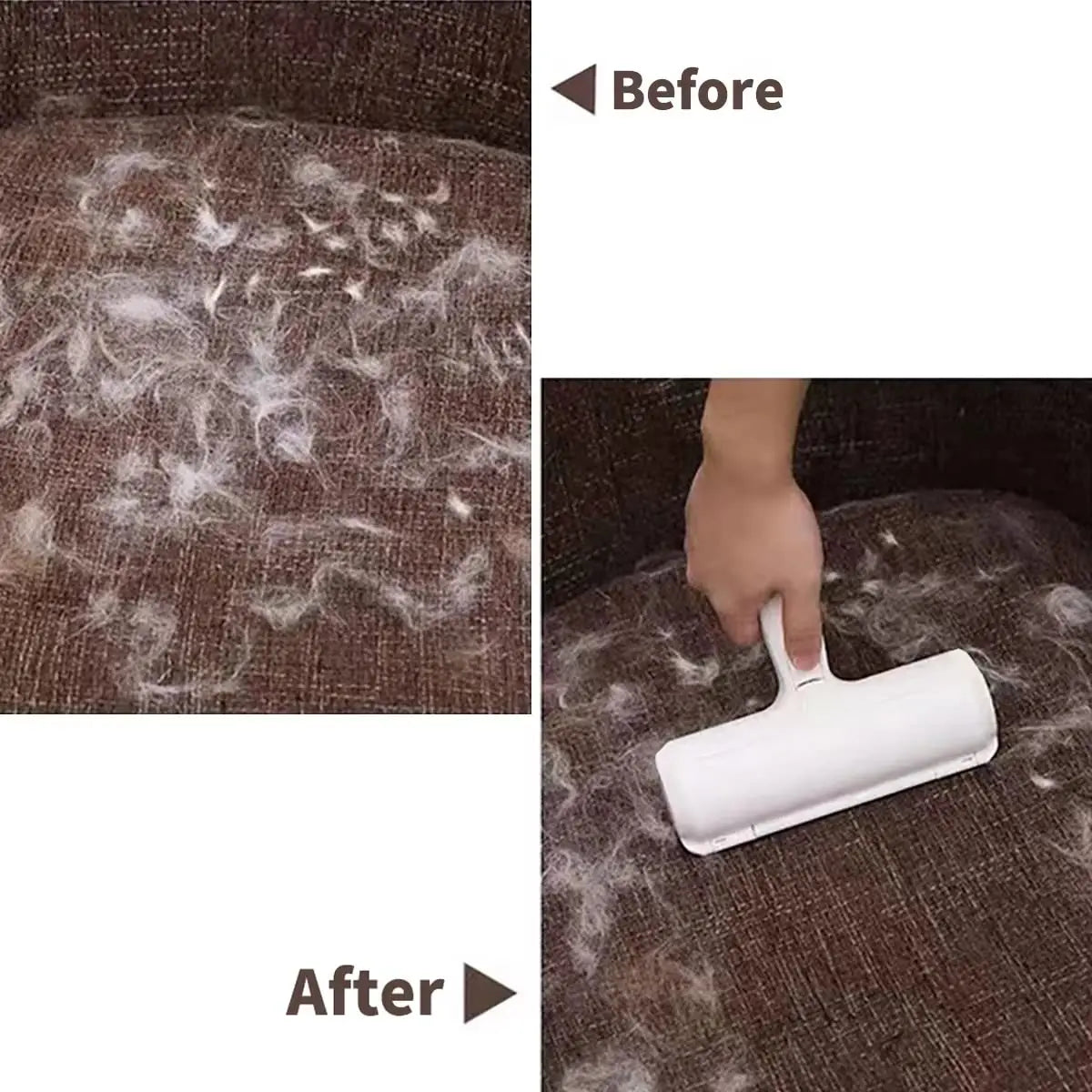 Pet Hair Remover Roller Self-Cleaning Base for Easy Dog & Cat Fur Removal, Perfect for Furniture
