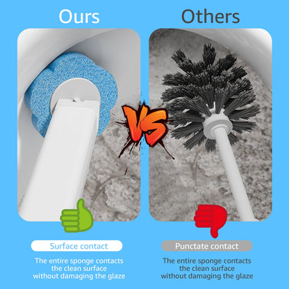 Disposable Toilet Brush with Long Handle & Replaceable Head – Bathroom Cleaning Tool