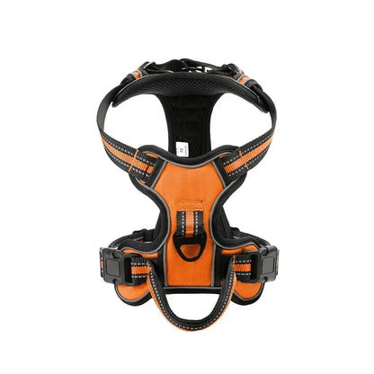 Adjustable Reflective Nylon Dog Harness Vest – Soft No-Pull Pet Harness for Small to Large Dogs