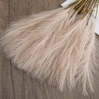 5PCS 55CM Fluffy Pampas Grass – Boho Artificial Flower for Home, Wedding & Party Decor