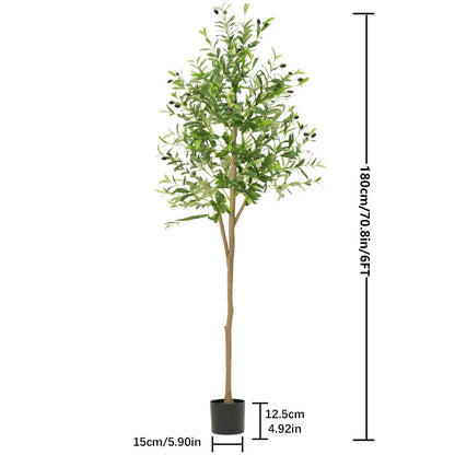 Artificial Olive Tree with Fruit – 4/5/6FT Home & Garden Decor