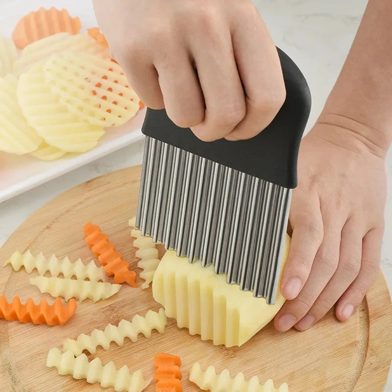 Stainless Steel Crinkle Cutter Slicer