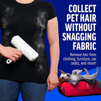 Pet Hair Remover Roller Self-Cleaning Base for Easy Dog & Cat Fur Removal, Perfect for Furniture