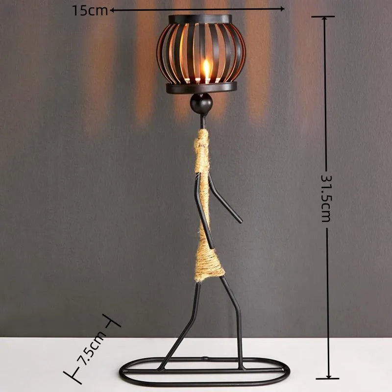 Nordic Metal Candlestick – Abstract Sculpture Candle Holder, Handmade Home Decor 2024