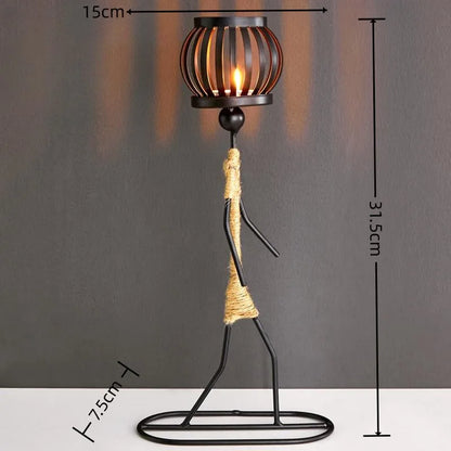 Nordic Metal Candlestick – Abstract Sculpture Candle Holder, Handmade Home Decor 2024