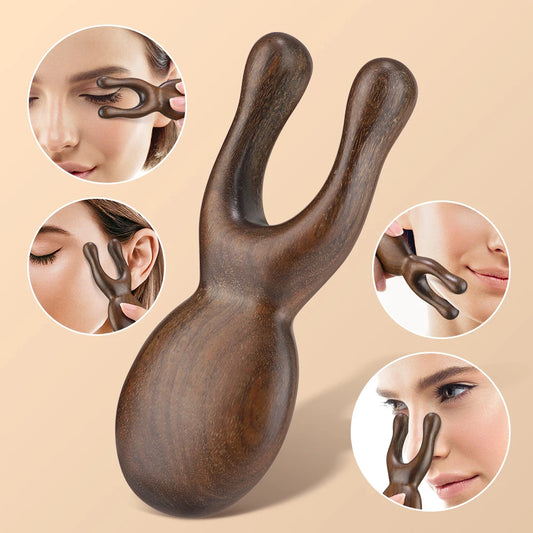 Sandalwood Facial Lifting Comb Massager for Circulation