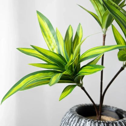 36cm Artificial Palm Tree with 3 Heads Tropical Desktop Decor Plant