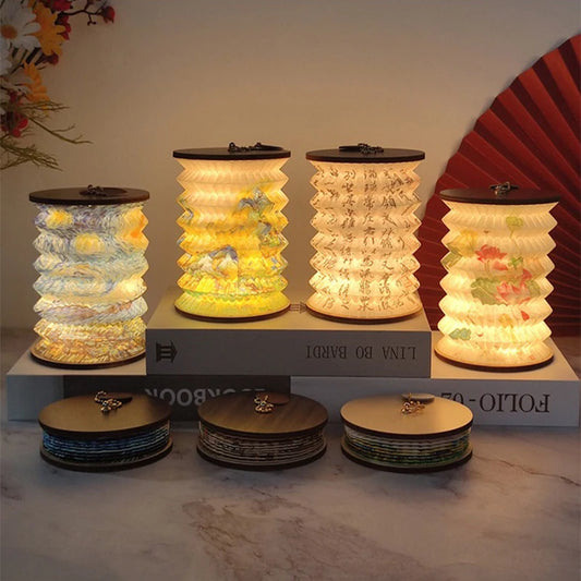 Foldable Touch LED Lamp – USB Rechargeable, Dimmable & Portable Night Light