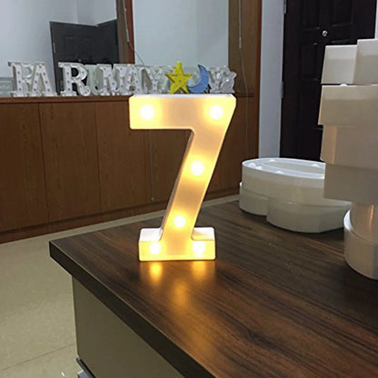 LED Light-Up Letter/Number Sign – Battery Operated Party & Wedding Decor (No Batteries)