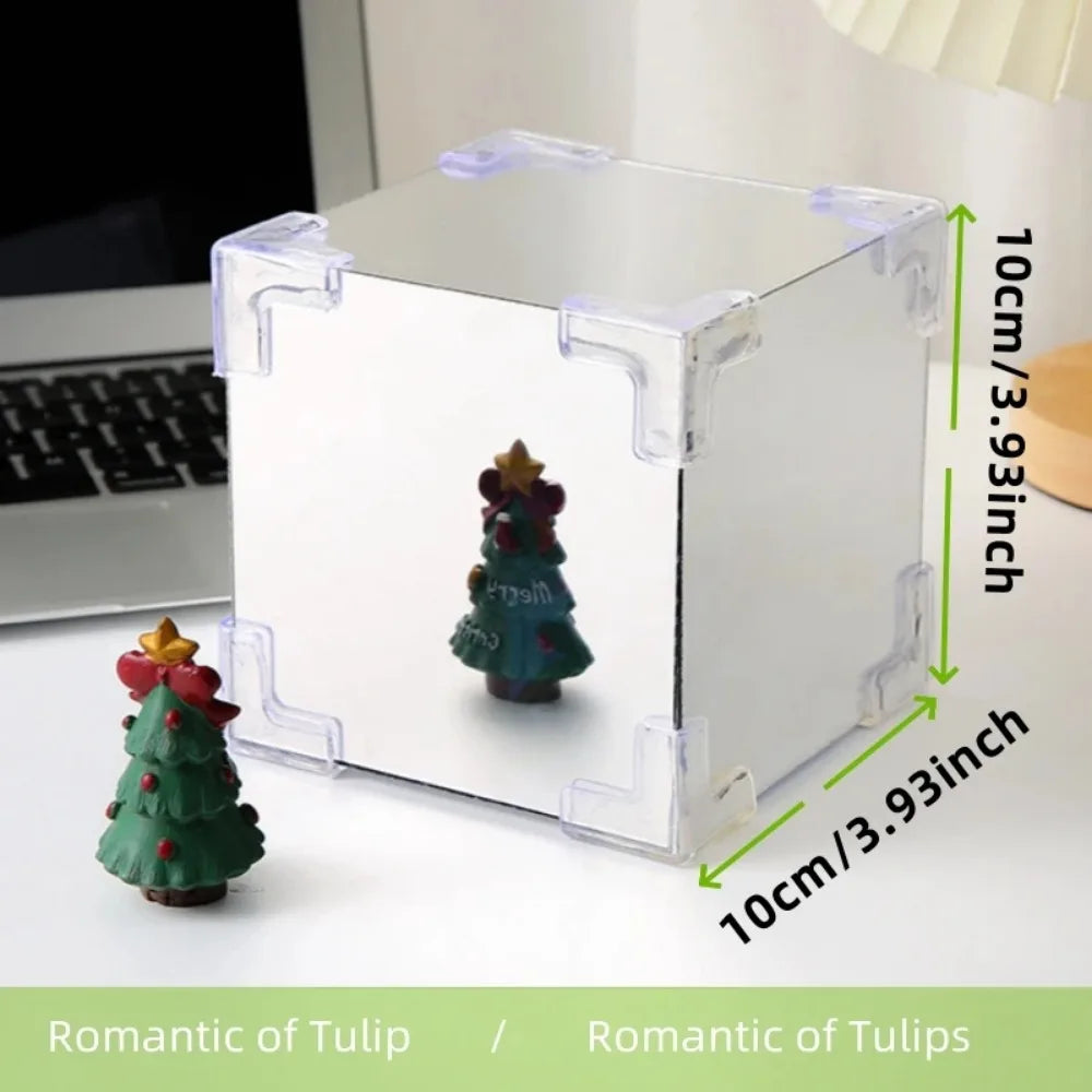 DIY Tulip Mirror Cube Lamp – Handmade Flower Night Light & Bedroom Decor Gift