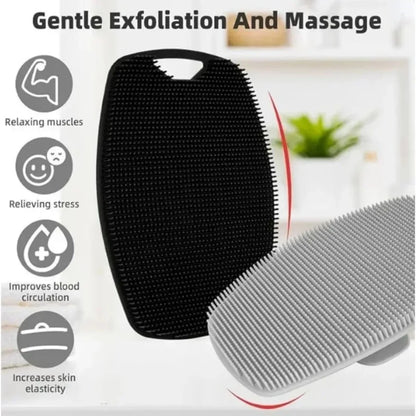 1pc Soft Silicone Exfoliating Body Brush – Gentle Cleanser & Massage Scrubber for Men