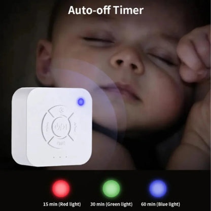 White Noise Sound Machine 9 Sounds, Breathing Light, Timer, Type-C, for Baby & Travel