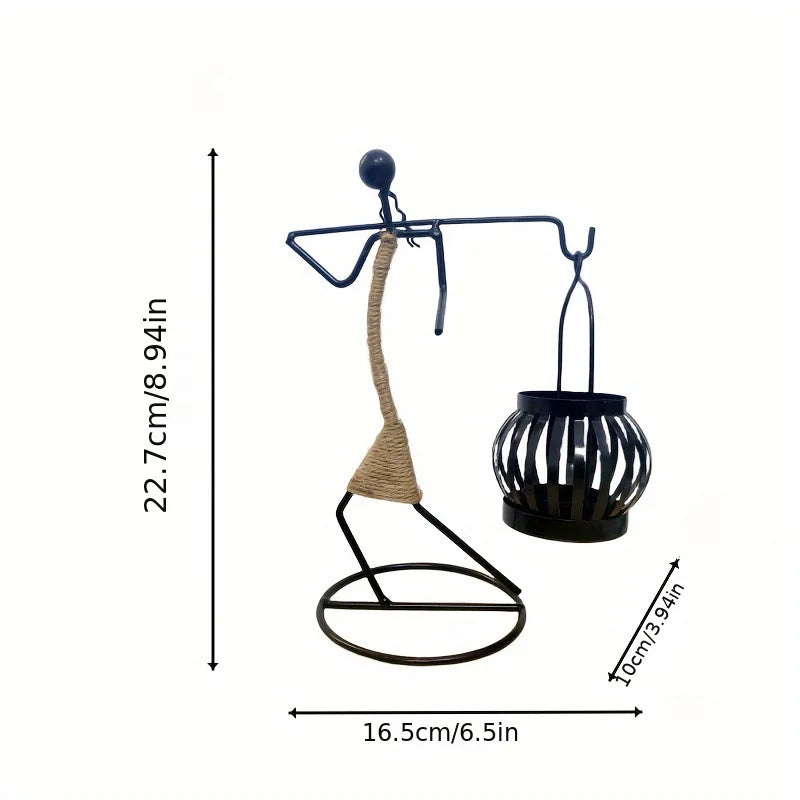 Nordic Metal Candlestick – Abstract Sculpture Candle Holder, Handmade Home Decor 2024