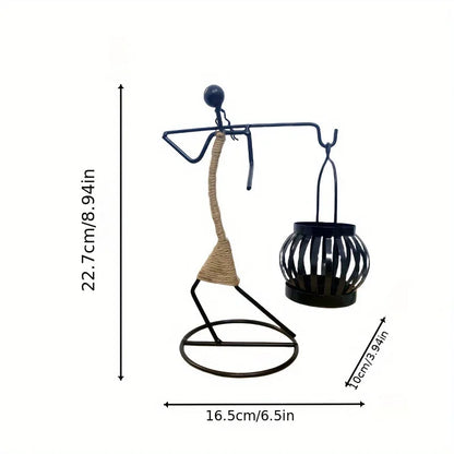 Nordic Metal Candlestick – Abstract Sculpture Candle Holder, Handmade Home Decor 2024