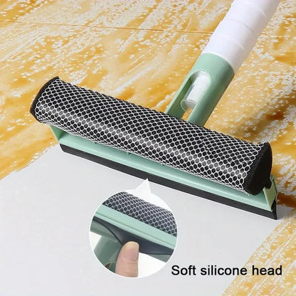 3-in-1 Window Cleaning Brush with Spray – Double-Sided Glass & Mirror Wiper