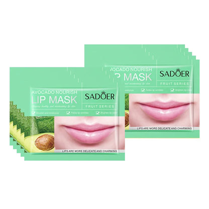 SADOER 10pcs Fruit Lip Masks Nourishing Collagen Lip Care
