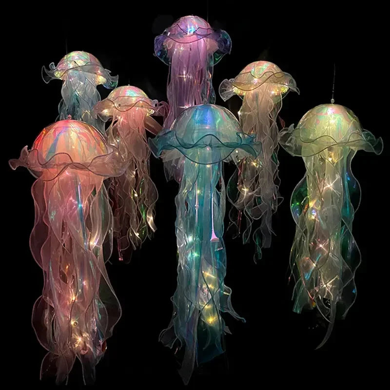 Jellyfish Night Light – Portable Kids Lantern for Ocean-Themed Room or Party Decor