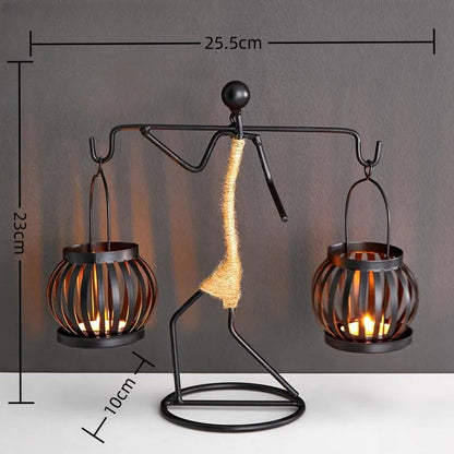 Nordic Metal Candlestick – Abstract Sculpture Candle Holder, Handmade Home Decor 2024