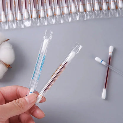 50/100pcs Disposable Iodine Cotton Swabs – First Aid & Wound Cleaning Sticks