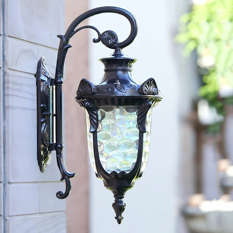 European Retro Waterproof Outdoor Wall Lamp