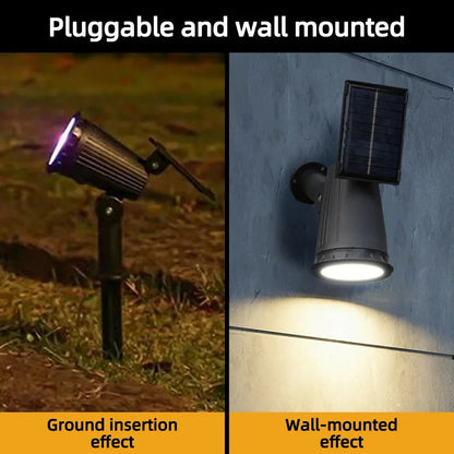 9-LED RGB Solar Spotlights – Waterproof Outdoor Landscape Lights for Garden & Trees