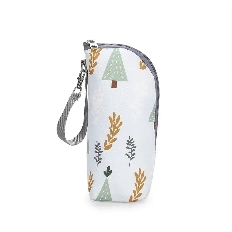 Baby Bottle Warmer Bag – Insulated, Aluminum Lined, Stroller Hanging Storage for Drinks