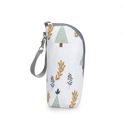 Baby Bottle Warmer Bag – Insulated, Aluminum Lined, Stroller Hanging Storage for Drinks
