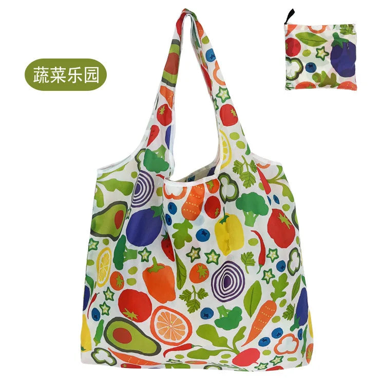 Foldable Eco-Friendly Fashion Tote Large Capacity, Travel & Grocery Bag