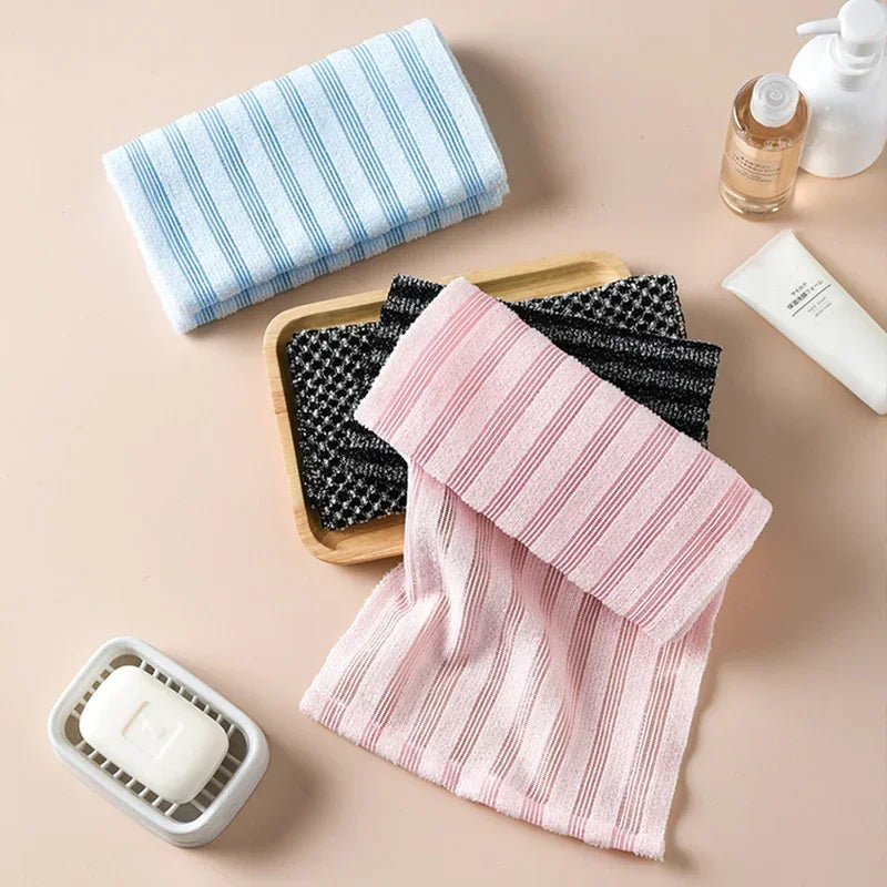 Japanese Exfoliating Nylon Bath Towel – Back Scrub Shower Accessory