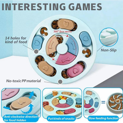 Dog Food Hiding Bowl – Slow Feed Training & Interactive Educational Feeding Toy for Dogs