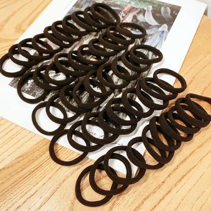 50/100 Black Hair Bands for Women and Girls