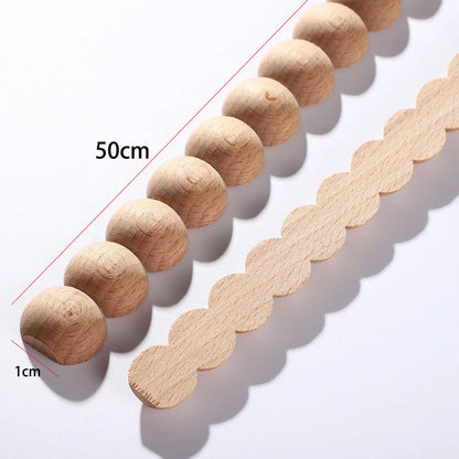 Long Wood Carving Applique – Decorative Onlay for Furniture & Home Decor