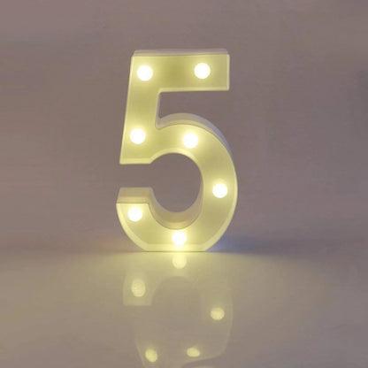 LED Light-Up Letter/Number Sign – Battery Operated Party & Wedding Decor (No Batteries)