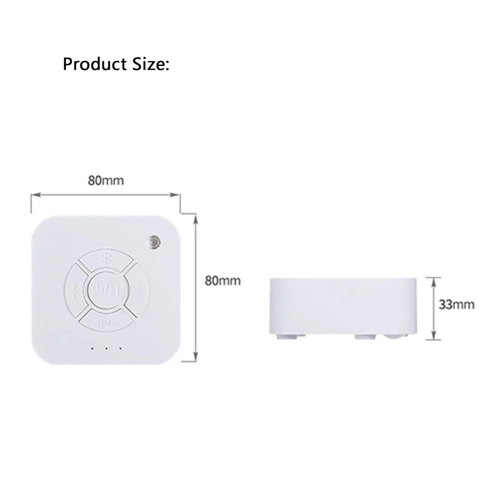 White Noise Sound Machine 9 Sounds, Breathing Light, Timer, Type-C, for Baby & Travel
