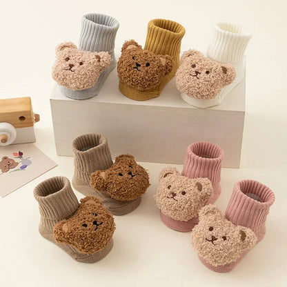 Cute Cartoon Bear Socks for Babies and Toddlers