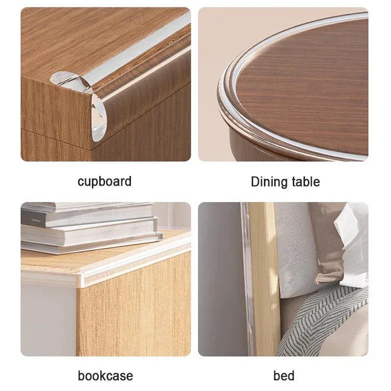 1/2/3M Transparent Baby Safety Edge Guard – Soft PVC Table Corner Protector Strip