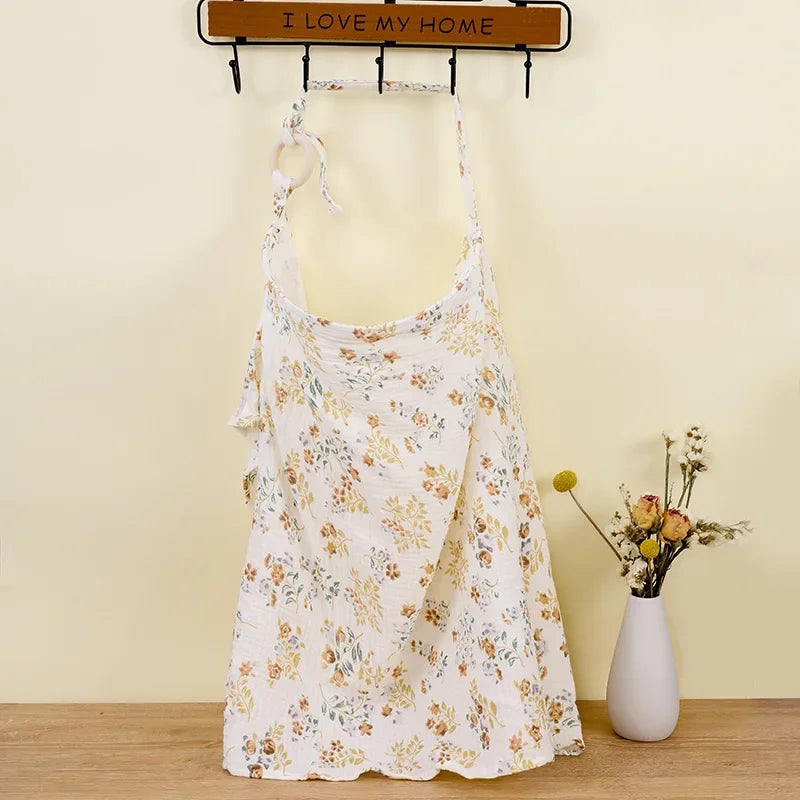 Adjustable Cotton Breastfeeding Cover – Privacy Nursing Apron & Stroller Blanket