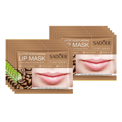 SADOER 10pcs Fruit Lip Masks Nourishing Collagen Lip Care