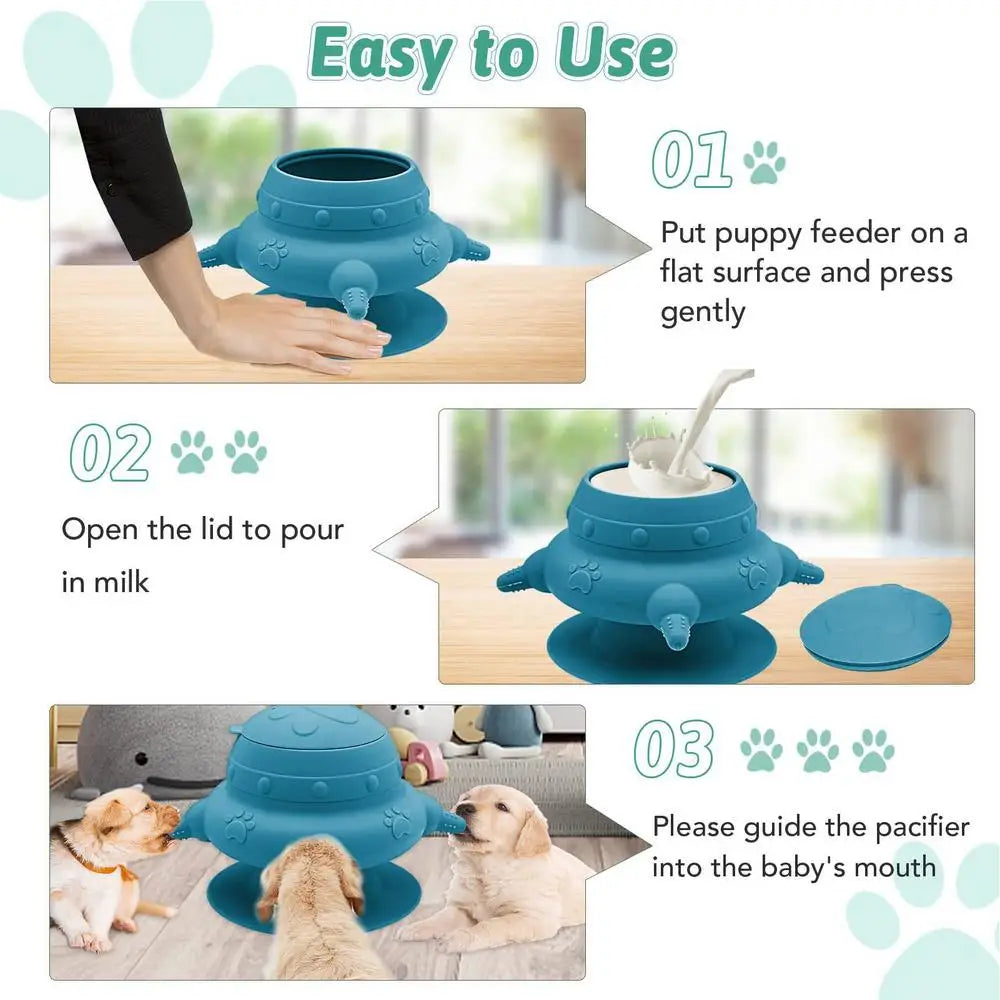240ml Puppy & Kitten Nursing Bottle – Feeder Bowl for Puppies and Kittens