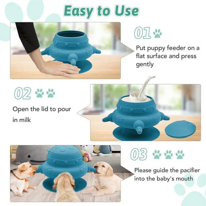 240ml Puppy & Kitten Nursing Bottle – Feeder Bowl for Puppies and Kittens