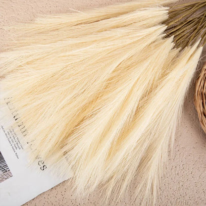 5PCS 55CM Fluffy Pampas Grass – Boho Artificial Flower for Home, Wedding & Party Decor