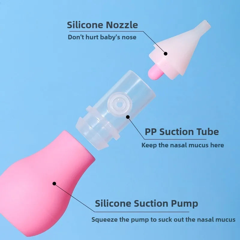 Silicone Baby Nasal Aspirator – Gentle Nose Cleaner for Kids