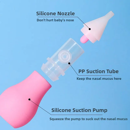 Silicone Baby Nasal Aspirator – Gentle Nose Cleaner for Kids