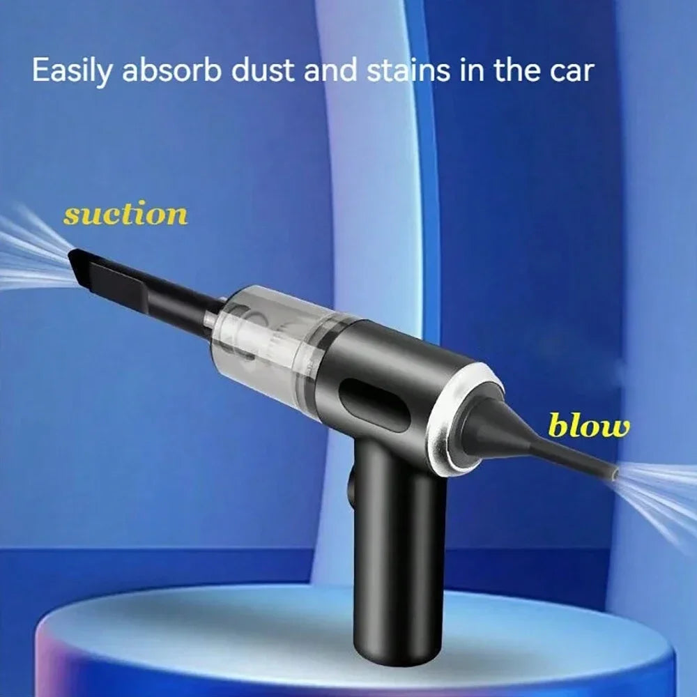 3-in-1 Mini Vacuum Cleaner USB Rechargeable, Suction & Blower for Car & Home