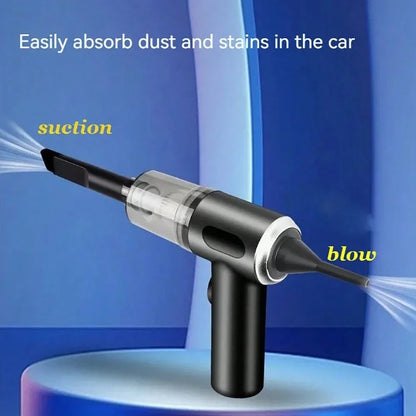 3-in-1 Mini Vacuum Cleaner USB Rechargeable, Suction & Blower for Car & Home