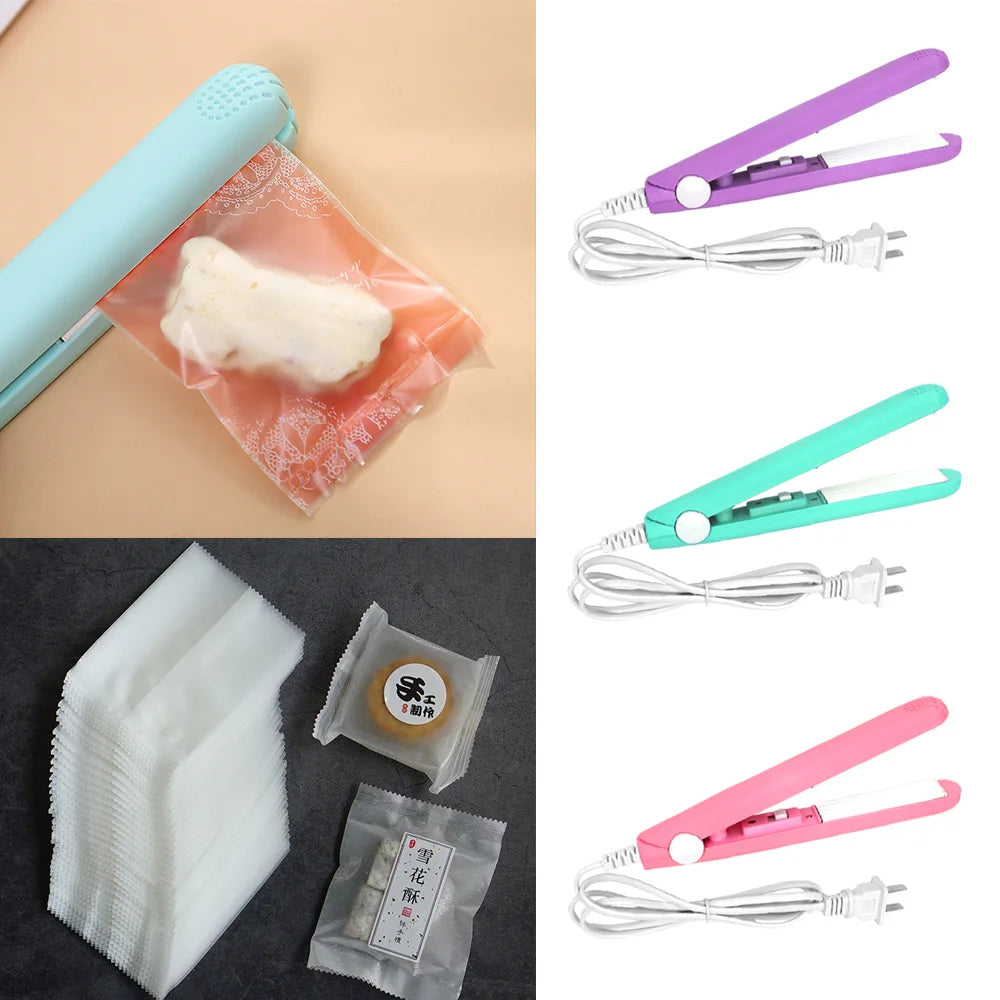 Mini Portable Heat Sealing Machine – Handheld Food Bag Sealer, Plastic Impulse Sealer for Household Use