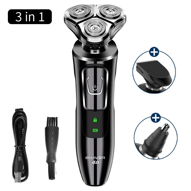 Green Smart Electric Shaver with LCD